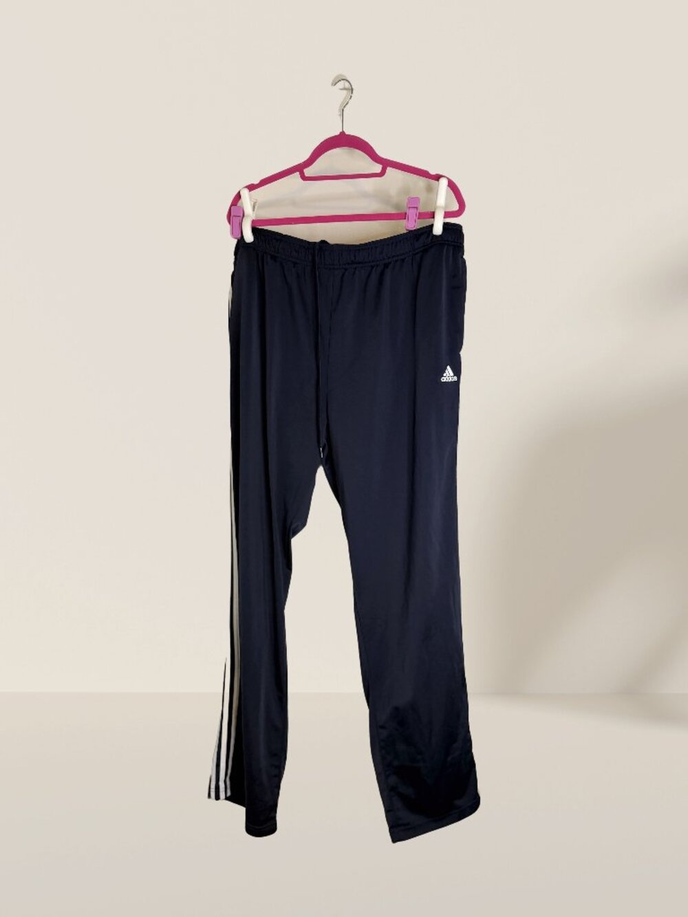 adidas Navy Tricot Track Pants Mens Size 3XLT Big & Tall | 3-Stripes Jogger